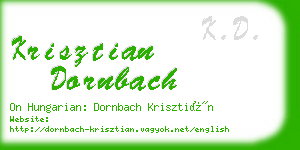 krisztian dornbach business card